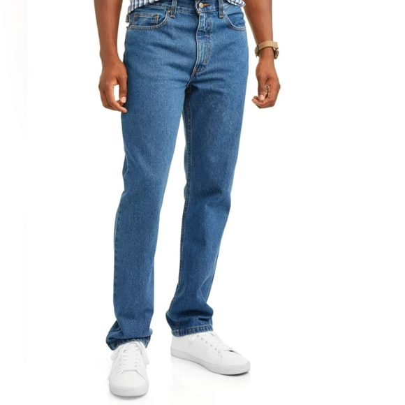George Other - George Men's Regular Fit Straight‎ Jeans in Size 32x34